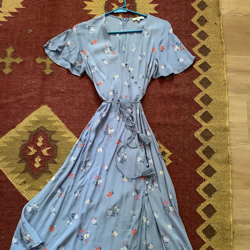 Madewell Light Picnic Dress with Tassel Tie